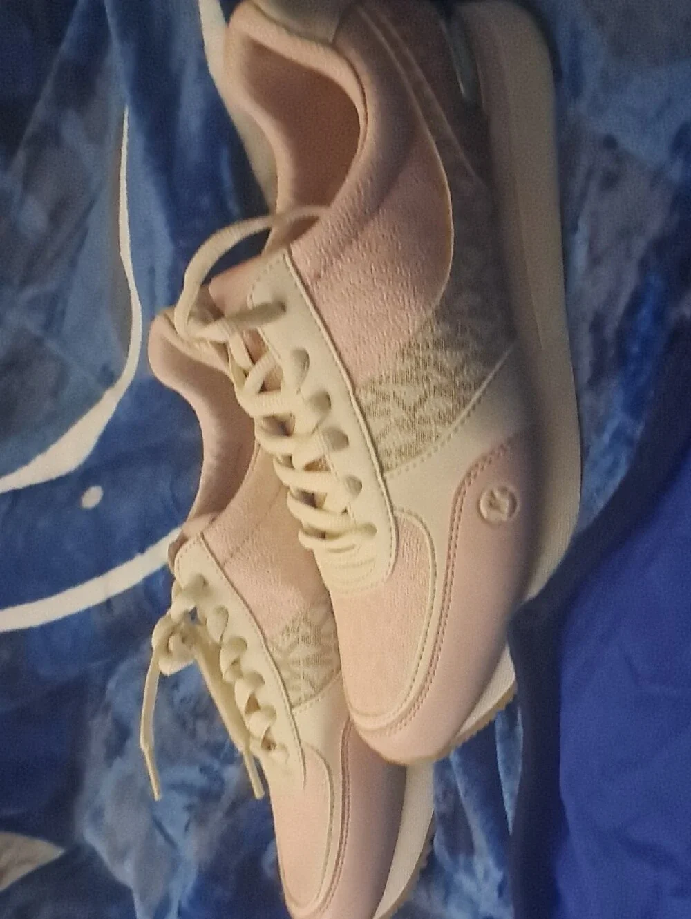Michael Kors Kids Blush Pink Logo-Accent Lace-Up Sneakers